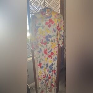 Floral vintage style dress with Colorful Print